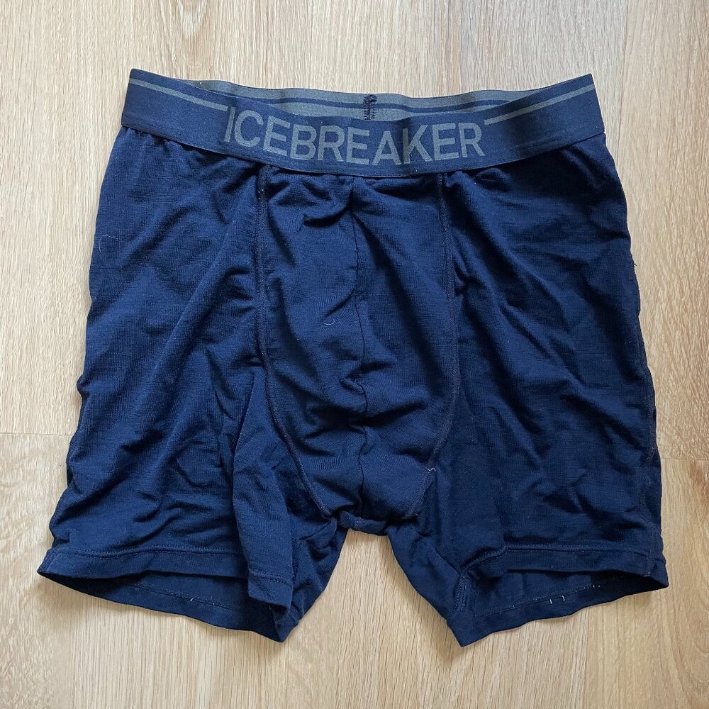 Icebreaker Men's Merino Anatomic Boxers Small Navy Blue Rrp $45